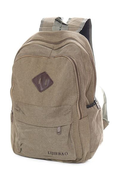 OEM Rucsac kaki pentru barbati, 2 compartimente, material textil, 43x30x20 cm, Recostore, REC1946
