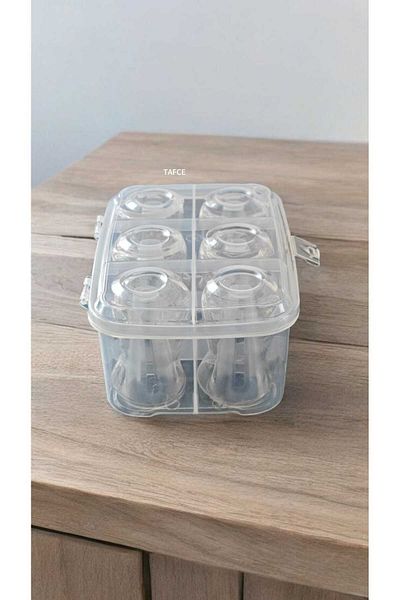 tafce Practical 6 Compartment Tea Cup Carrying Apparatus Container Picnic Special