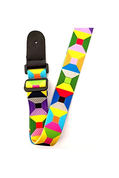 LongMoon RJ100U-MIX2 Λουράκι για Ουκουλέλε 146x4εκ. Διπλής στρώσης