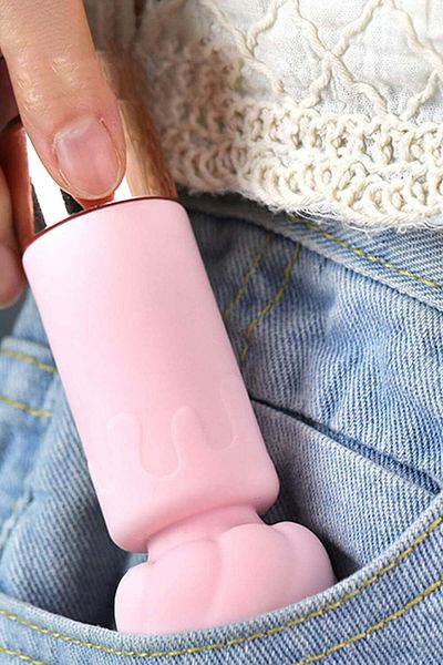 WildFashion Mini vibrator tip wand cu capul flexibil, din silicon de inalta calitate, Roz si Auriu TOY461-5