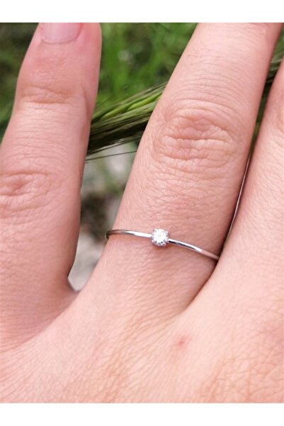 Cem Aykan Kuyumculuk PIRLANTA TEKTAŞ MİNİMAL YÜZÜK 1245