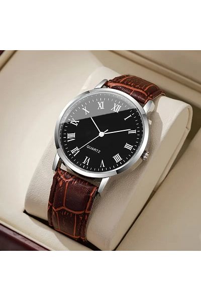 Feron accessories Men's Wristwatch Classic Roman Numeral Watch Tm-516