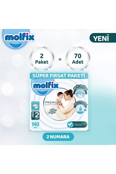 Molfix Premium Super Deal Package 2 Sizes 140 Pieces