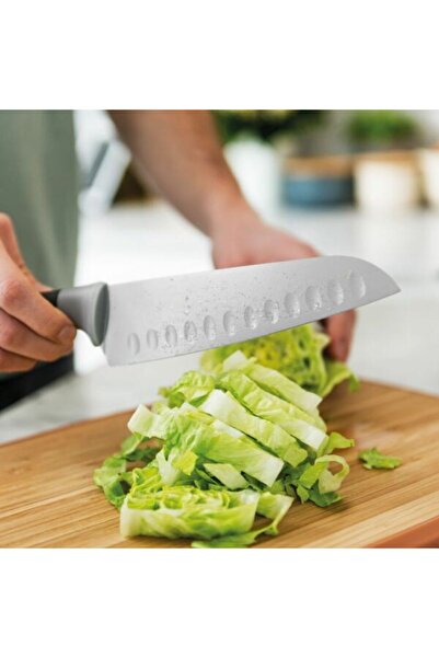 Berghoff Santoku knife, 17cm, protective sheath, Steel, Grey