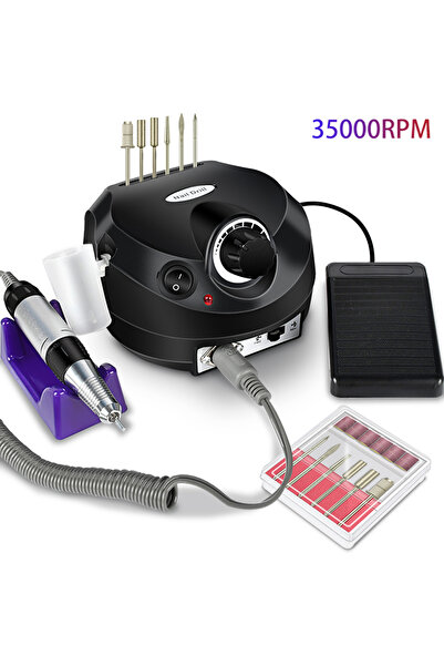 Choice1 us SMT05-202-black 35000RPM Electric Nail Drill Professional Manicure Machine Nail Sander Set Nail D
