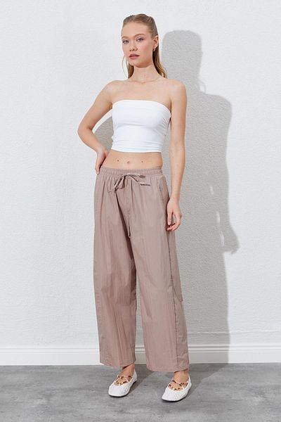 TENA Women's Mink Casual Cut Pants with Elastic Waist and Hidden Pocket Detail