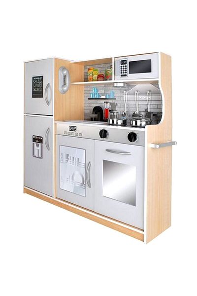 ideal STORE Wooden Kitchen idealStore New Kitchen Kruzel with Phone, Refrigerator, Oven, Dishwasher