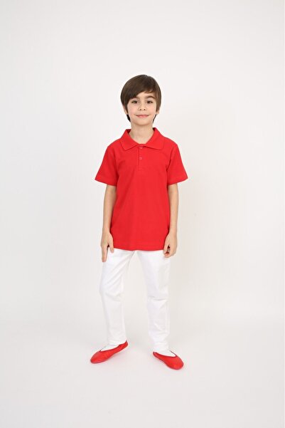 vyloo Boy'S- Short Sleeve Lacoste Polo Neck T-Shirt and White Linen Pants