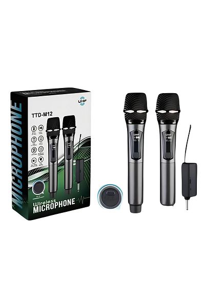 UHF TTD-M12 Dual UHF Wireless Rechargeable Microphone