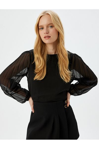 Koton Black Long Sleeve Blouse For Women