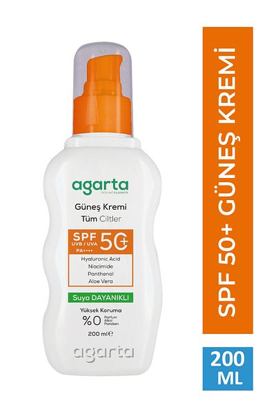 Agarta High Protection Spf 50+ Face Body Sunscreen Adult 200 ml