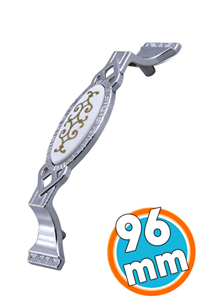 NZB Mobilya Mutfak Dolabı Çekmece Dolap Kapak Kulpu Kulbu Krom Renk 96 Mm Met...