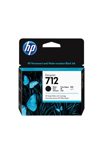 HP Original HP 712BK / 3ED71A Ink Cartridge, Black, 80ml