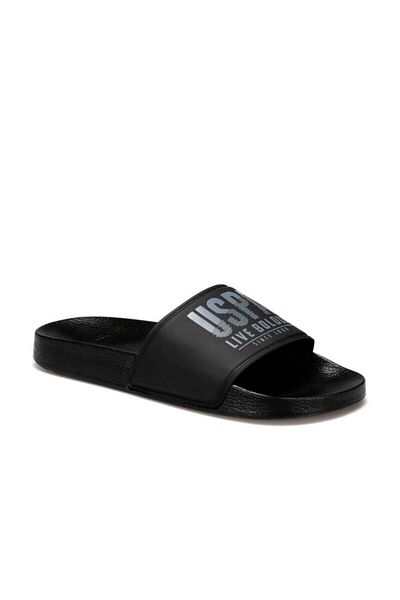U.S. Polo Assn. Assn. Gusty Beach Pool Sea Black Men's Slippers