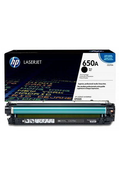 HP Original HP 650a / CE270A Toner Cartridge, Black, 13500 pages
