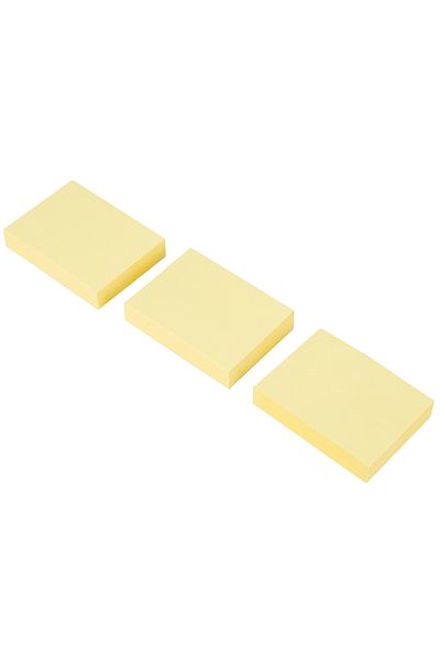 Deli EA00153 STICK UP Sticky Notes, 38×51mm, Yellow, 3×100 Sheets – Strong & Repositionable