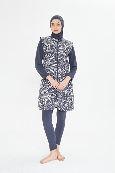 Fantasy Πλήρως καλυμμένο γιλέκο με σχέδιο αλεξίπτωτο ύφασμα Hijab μαγιό Anthr...