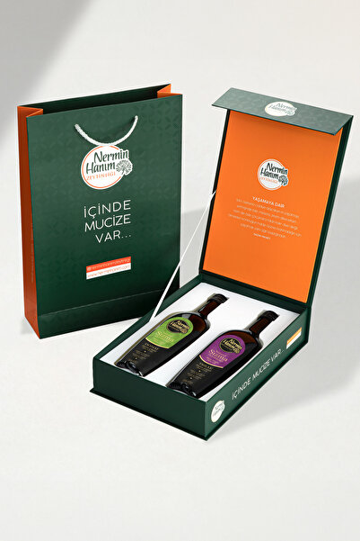 Nermin Hanım Zeytinliği Hediye Kutulu - Domat Ve Trilye Erken Hasat Zeytinyağ...