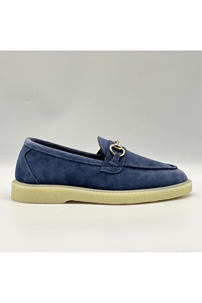 Ametist Davina Navy Blue Women's Casual Loafer - Suede Leather & Thermo Sole