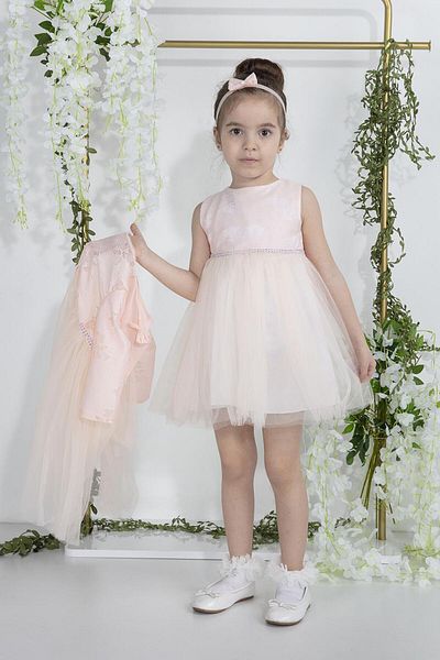 MİNİMONY Minimini 1-5 ani Daisy Tulle Bolero fetiță copil rochie costum somon 2015 sărbătoare absolvire
