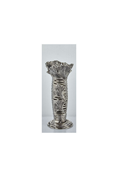 La madore Nickel Antique 14X14X31,8 cm Leaf Flower Vase