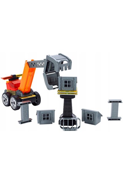 ideal STORE idealSTORE Orange Crane Magnetic Building Block Set