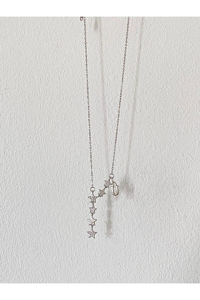 bijoux uniques Shooting Star Letter U Steel Necklace