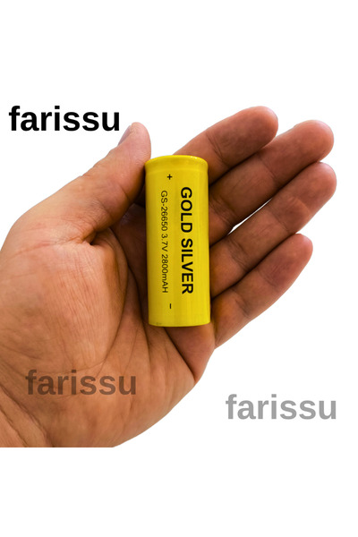 farissu GOLD SILVER GS-26650 3.7V 2800mAh Şarjlı Pil