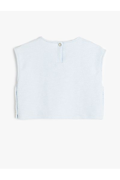 Koton Blue Crop Blouse For Girls
