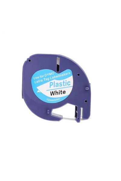 I-AICON Dymo DY91201, Compatible Tape, White, 12mm x 4m - i-Aicon