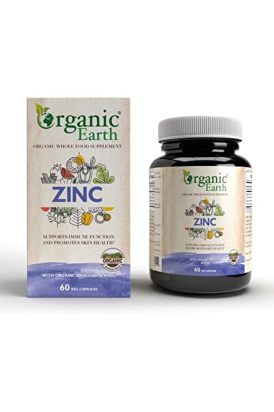 ORGANIC EARTH زنك نباتي بتركيز ٢٥ ملغ | يدعم صحة المناعة، وصحة الجلد، والصحة ...