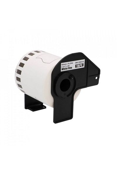 I-AICON Brother DK-22212, Compatible Labels, Black on White, 62mm x 15mm - i-Aicon