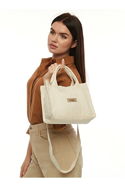 Çınar Bez Çanta Kanvas Tote Çanta - Bej - Çınar Bez Çanta