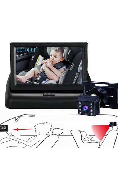MaGeCa Car monitor with camera for monitoring babies and children for the back seat