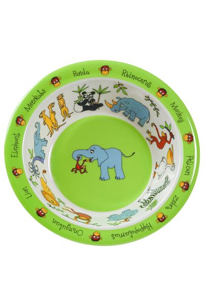 Tyrrell Katz Melamine Compartment Plate / Bowl / Fork Spoon Set / Jungle