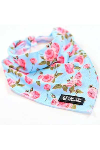 Famous Frenchie Bandana pentru caini, Famous Frenchie, Roses are Pink