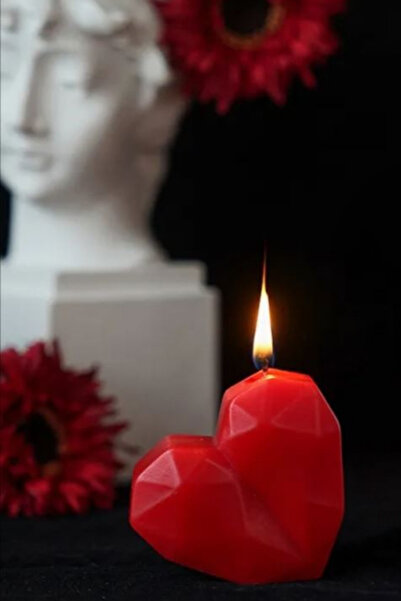 clickzu Heart-shaped Scented Candle Perfect For Decoration, Gift & Relaxation, Handmade, Rose Scent,