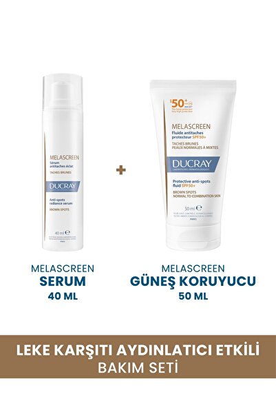 Ducray Leke Karşıtı & Ton Eşitleyici Set: Melascreen Serum 40ml + UV Fluid SP...