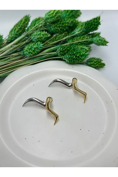 MyladyAccessoriess Double Color Dual Use Steel Earrings