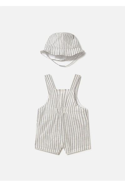 MAYORAL Baby Boy Printed Hat Jumpsuit Cream 1601