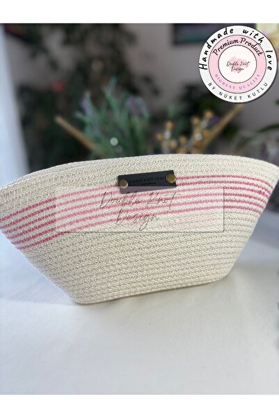 DOUBLE KNOT DESİGN Baby Pink Clutch Portfolio Bag, Evening Bag, Totebag, Women's Bag, Summer, Gift Baby Organizer