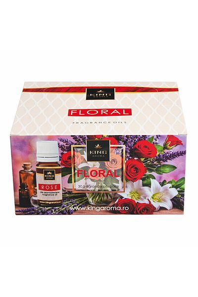 KingAroma Pack of 30 pieces of FLORAL aromatherapy scented oil, Kingaroma