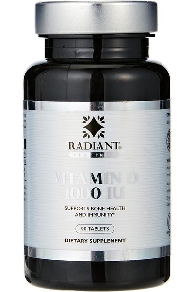 RADIANT PLATINUM Vitamin D 1000 IU | Supports Bone Health | Promotes Immune Health | Supports Heart