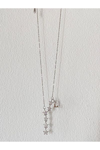 bijoux uniques Shooting Star L Letter Steel Necklace