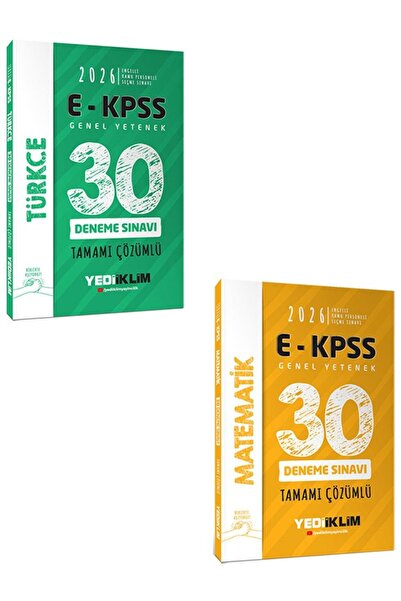 Yediiklim Yayınları 2026 EKPSS Tüm Adaylar İçin Genel Yetenek Tamamı Çözümlü ...
