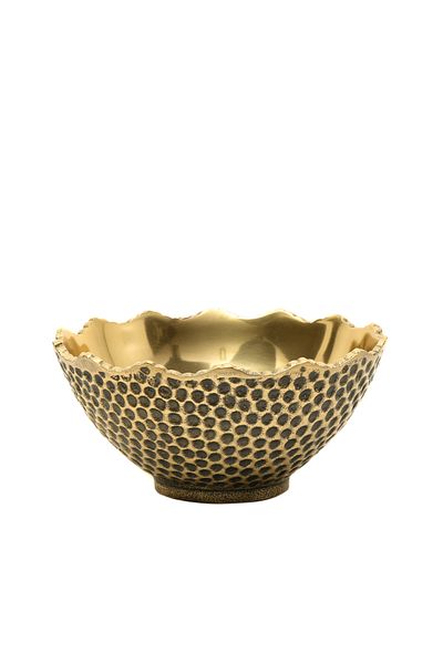 Vitale Matte Antique Gold Pit Bowl - 21*9*10 cm