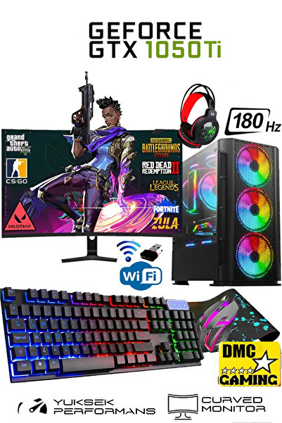 Dmc N73 (PUBG,GTA 5) I5 3470,16gb Ram 256gb Ssd,4gb Gtx1050ti,24"180hz Curved Oyuncu Masaüstü Bilgisayar