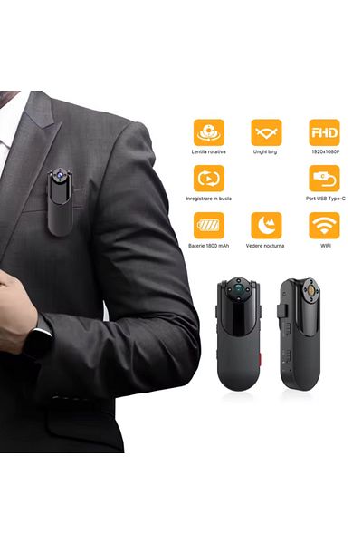 MaGeCa Ad718 Body Camera, Wireless, Hd Video Recording With Night Vision
