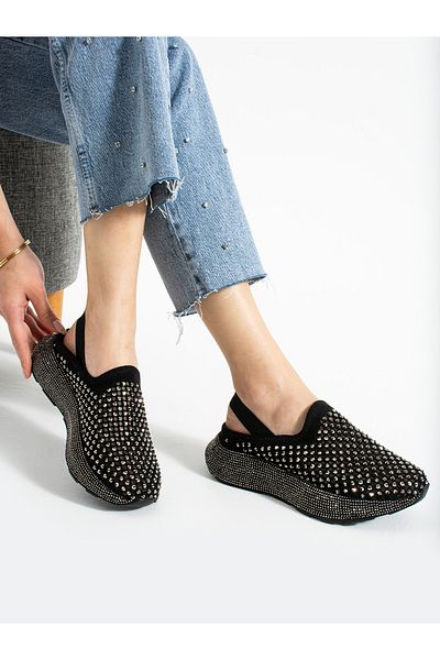 ALEMDAR AYAKKABI Arlix Platinum Stone Detail Women's Sandals