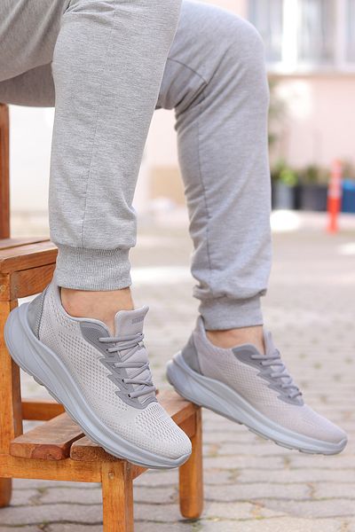 Scooter Bolt Comfortable Sole Memory Foam Walking Running Men's Sports Shoes Gray